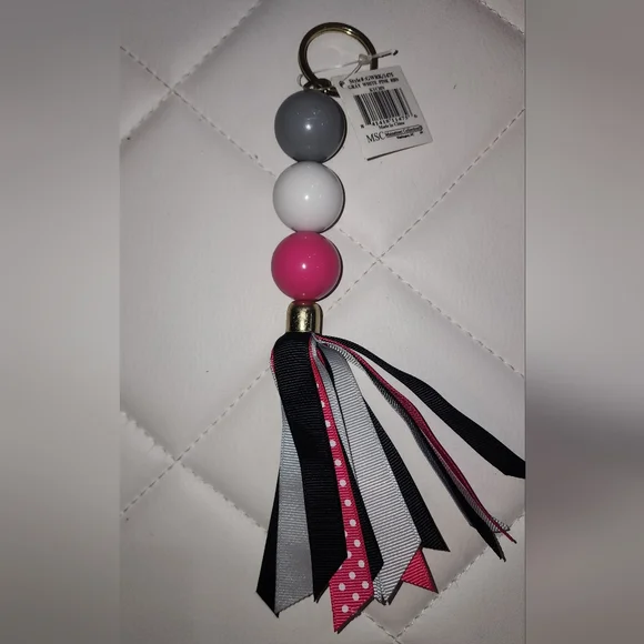 NWT Colorful Beaded Keychain with Tassel - Picture 1 of 1